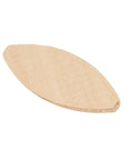 Single beech joining biscuit from Joining Biscuits 100 Pack 53x19x4mm For Cabinetmaking And Woodworking, Beech Wood Construction With Smooth Grain Alignment.