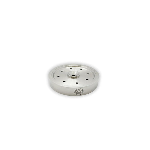 Stainless steel shower holder from Pro Grade Stainless Steel Shower Kit For Dual Boiler Espresso Machines with IMS Screen.