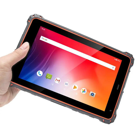 Tough As Nails 10.1 Inch Rugged Tablet Running Android 13 With IP67 Waterproof Shield Plus 4GB Ram And 64GB Storage featuring hand-held view.