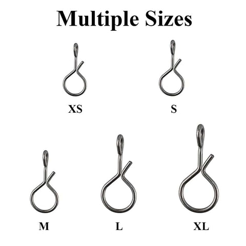 Arc Shape Fly Fishing Snaps 100 Pack Size XS Quick Change Lure Snaps For Fly Hooks No Knot Tippet Tying Safe And Strong Freshwater And Saltwater Tackle Tools