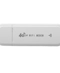 Hella Portable 4G LTE Wireless Router With Solid Battery Life And Zero Lag Signal For Road Trippers Desk Grinds Or Couch Lounging Across Europe With Slick Compact Design And Simple Plug In Setup - white modem view.