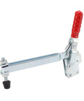 Adjustable Stainless Steel Toggle Clamp With Lengthened Lever Arm And Customizable Opening For Heavy Duty Workshop Jobs That Get The Grip Tight And Secure Every Single Time, red handle
