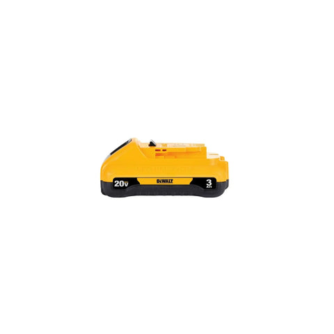 Side view of 20V Max Battery Pack With Charger 3Ah Long Run Time Fuel Gauge LEDs No Memory Virtually No Self Discharge Durable Power