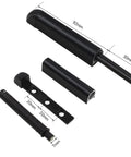 Real Deal Touch To Open Cabinet Hardware, Heavy Duty Spring Loaded Magnetic Door Catches, Handle Free Cupboard Latches, Smooth Glide Buffer Set For Pantries And Doors, 92mm black parts.