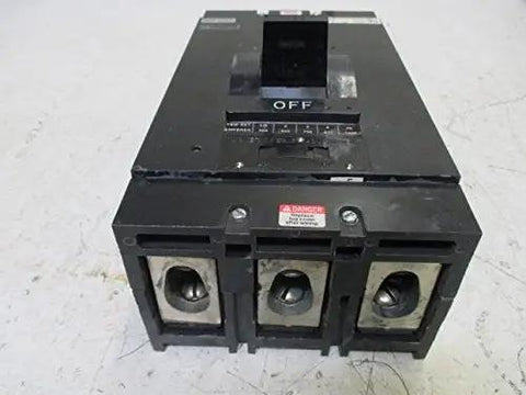 Heavy Hitter Three Pole Thermal Magnetic Circuit Breaker Adjustable Trip L Frame Molded Case 400 Amp 600 Volt front view with labels