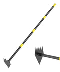 Heavy Duty Garden Hoe With 60 Inch Adjustable Long Handle For Easy Weeding And Lawn Care, Grass Removal, Manganese Steel Construction