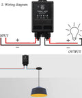 Wiring diagram of Wireless Relay Switch Remote For 12V 24V 48V 72V Systems showing connection to ceiling light