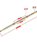 610mm Rear Axle For 49cc 50cc 110cc And 125cc Electric Kids Go Kart ATVs Quad Bikes And Scooters Replacement Part Built Tough For Easy Install And Long Lasting Ride, showing measurements and teeth count