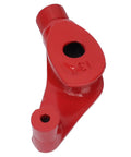 Red metal component of a Heavy Duty Carbon Steel Manual Pipe Bender For No Sweat Tube Bending And Rock Solid Precision.