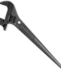 Extra Wide Adjustable Wrench for Heavy Nuts and Bolts by Klein Tools, 10 Inch Spud Wrench With Tether Hole, shown from side
