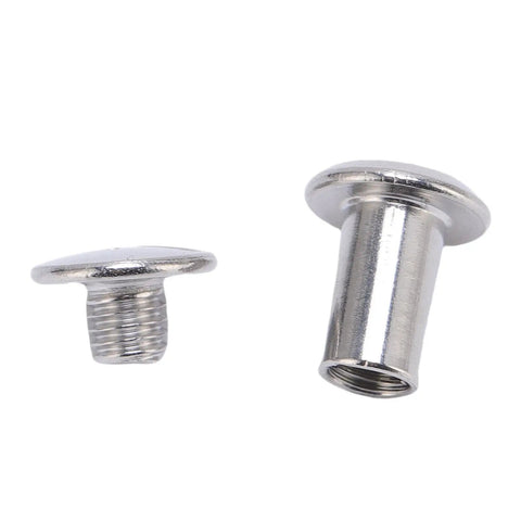 Heavy Duty M5 Rivet Nuts 50 Pack Stainless Steel Flat Head Insert Kit For Metal Work Auto Repair Crimp Tool Ready showing flat head inserts.