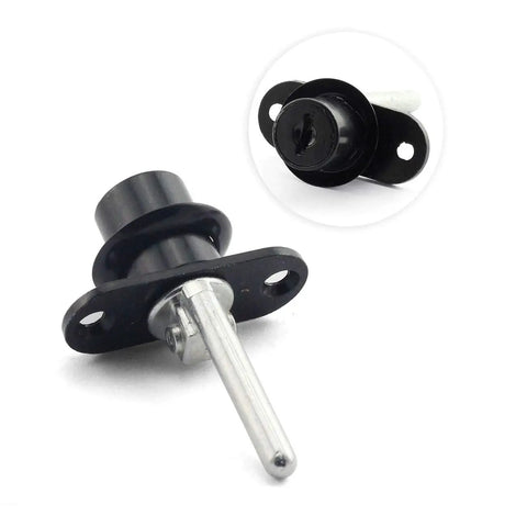 2 Pack 16mm Cylinder Plunger Lock For Drawers Cabinets Desks Tables Office Furniture With Two Round Keys Rock Solid Zinc Alloy Build Die Cast Molding E Coated Finish Heavy Duty Security For Home And Office, black zinc alloy lock with key