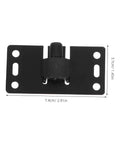 Effortless sliding door upgrade with a heavy duty roller and track kit, black metal part with dimensions shown