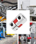 Flexible Spider Shaft Coupling For CNC Stepper Motors D20 L25 5mm To 8mm Bore Heavy Duty Coupler Connector in industrial setting