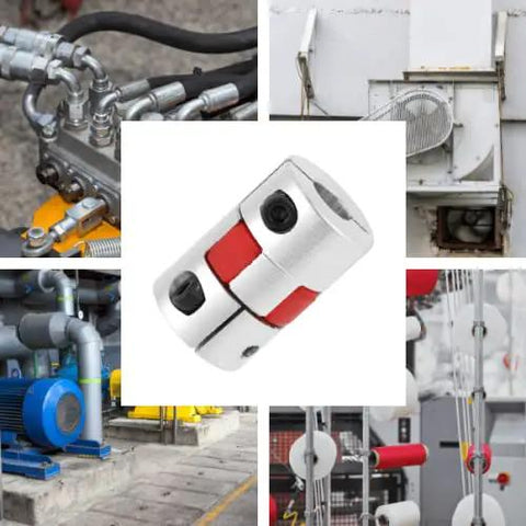 Flexible Spider Shaft Coupling For CNC Stepper Motors D20 L25 5mm To 8mm Bore Heavy Duty Coupler Connector in industrial setting