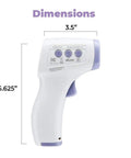 Non Contact Infrared Forehead Thermometer With 2 Second Readings Clinically Proven Fast And Accurate High Fever Alert 4 In 1 For Body Food Liquid And Room Temperature With Digital Backlit Display, 5.625in x 3.5in