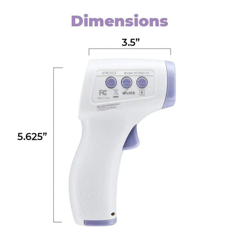 Non Contact Infrared Forehead Thermometer With 2 Second Readings Clinically Proven Fast And Accurate High Fever Alert 4 In 1 For Body Food Liquid And Room Temperature With Digital Backlit Display, 5.625in x 3.5in