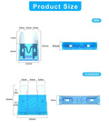 Diagram showing size of Go To Automotive Fuse Kit With 330 Piece Assortment For Mini And Standard Blade Fuses Zinc components