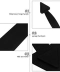 Heavy Steel Garage Door Hardware Kit With Decorative Pull Handle Hinges And Smooth Close Damping showing metal hinge handle close-up.
