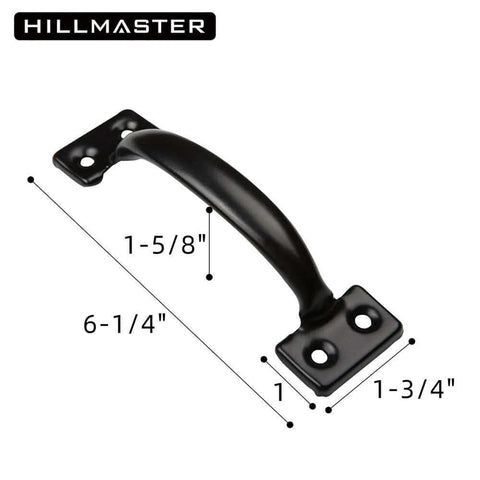 Heavy Duty Gate Latch Set For Wooden Fences Self Closing Latch With Pull String Decorative Metal Gate Pull Handle Black finish