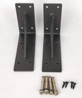 Heavy Duty Industrial Wall Mount Shelf Brackets Go To Space Saving Iron L Braces with screws for easy DIY setup.