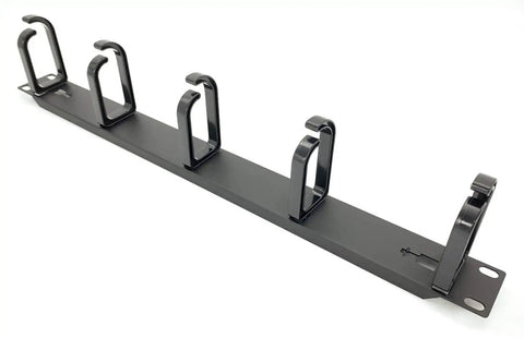 5 Pack 1U 19 Inch Server Rack Cable Management Panel With D Ring Hooks For Horizontal Or Vertical Wire And Cord Organizer In Data Centers Pro Grade Durable ABS 1U Mount Made In Taiwan