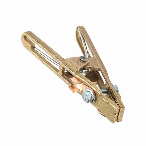 Top Tier Brass Welding Earth Clamp For 260A 300A 500A featuring a robust bronze finish, ideal for heavy-duty welding applications.