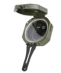 Geology Field Compass with Fluorescent Display and Zinc Alloy Build, featuring a manual magnetic declination adjuster.