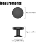 Diagram showing measurements of 10 Pack 1-1/5 Inch (30mm) Cabinet Knobs Matte Black for cabinets and drawers