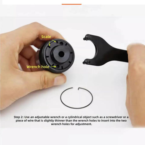 Heavy Duty Cjylfmz Flexible Tap Chuck Wrench GT12 Chuck Adjuster close-up showing scale and wrench hole details for adjustment use.