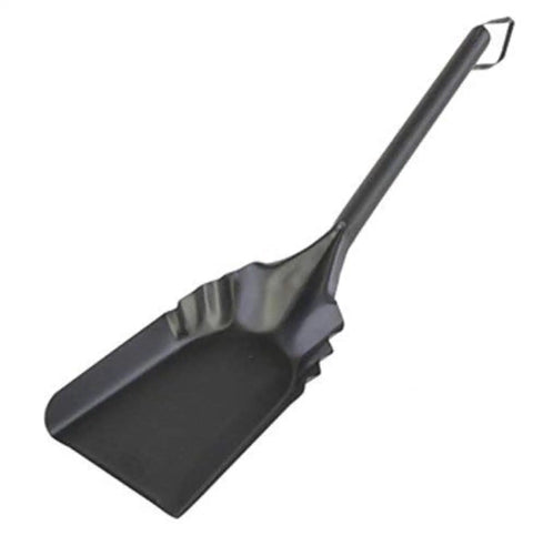 17 Inch Heavy Gauge Steel Fireplace Shovel With Heat Resistant Finish And Leather Hang Strap For Safe Ash Removal And Coal Shoveling