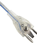 High Precision Fencing Body Cord For Foil And Epee With Stainless Steel Connector And Clear Cable close-up view.