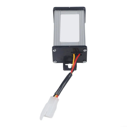 Heavy Duty DC Voltage Step Down Converter Swaps 36V Or 72V Straight To 12V, compact design with wiring ready for trucks and boats.