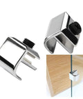 Heavy Duty Zinc Alloy Glass Clamp Hinge With Built-In Soft Close Damping, Fits 36mm Glass Thickness, 3-Way Adjustable For Smooth, Quiet Cabinet Door Operation And Safe Close on glass cabinet door