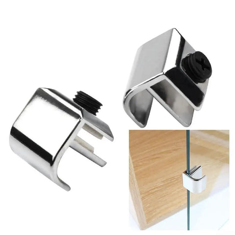 Heavy Duty Zinc Alloy Glass Clamp Hinge With Built-In Soft Close Damping, Fits 36mm Glass Thickness, 3-Way Adjustable For Smooth, Quiet Cabinet Door Operation And Safe Close on glass cabinet door