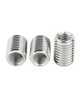 Beefed Up Heavy Duty Self Tapping Threaded Inserts Kit 30 Pcs M2 304 Stainless Steel Thread Repair Sleeve Reducer Male To Female For Aluminum Plastic Electronics Automotive And Industrial Use, three inserts