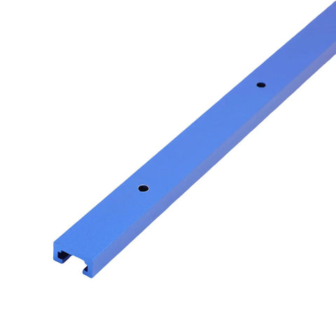 2 Pack 600mm T Track Aluminum Three Quarter Inch Double Cut T Slot Track With Six Pre Drilled Mounting Holes Close-up View