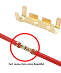 Top Gear 100 Piece Fast U Shape Copper Ring Terminal Kit With Small Teeth Cold Terminals And Fascia Inserts For Quick Wire Connections Without Stripping That Stay Rust Free And Rock Solid In Your Ride, copper wire connector