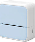 Incredible Mini Portable Thermal Label Maker Machine With Wireless Bluetooth Printing For iOS And Android Smart Phones, compact light blue design.