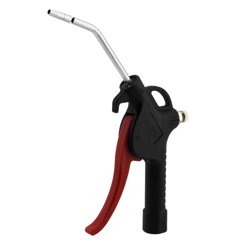 Black and red Pistol Grip Blow Gun Kit with Safety Tip Nozzle, Kwik-Change Universal Tip System, 90 Max PSI, side view.
