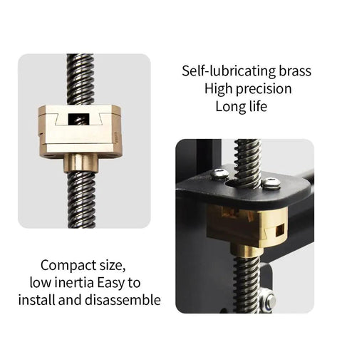 Oldham Coupling For 3D Printer Upgrade Fits Ender 3 Pro V2 CR 10 CR 10S Pro S4 S5 Z Axis T8 Lead Screw Brass CNC Precision