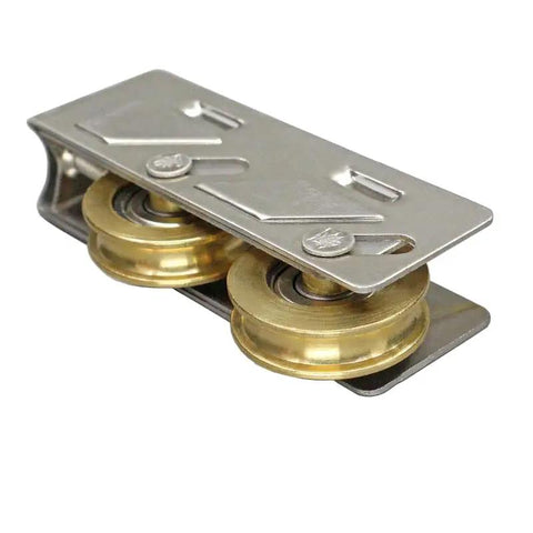 Smooth As Silk Heavy Duty Balcony Sliding Door Pulley with double nylon wheels and aluminum alloy for window slider hardware.