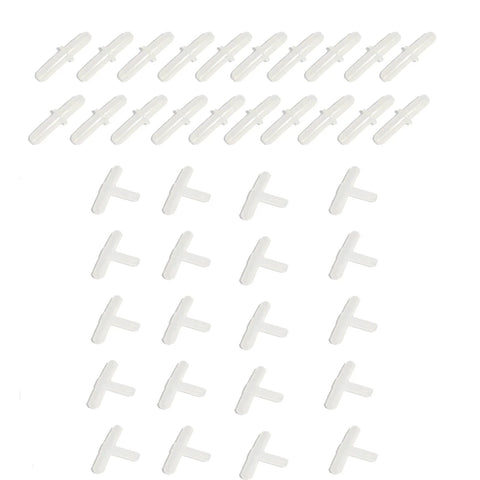 AQUANEAT aquarium airline tubing connectors, white plastic, 40 pieces