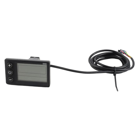Bike Computer Display With SM Plug For Ebikes And Scooters, S866 LCD Odometer, 24V 36V 48V Electric Bike Dashboard, Easy No Tool Installation, 22.2mm