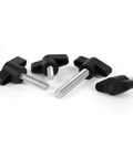 Beefy Black Z Type Thumb Screws 5 Pack M6 x 15mm Plastic Head T Shaped Wing Knobs For Mechanical Assemblies Carbon Steel Insulated Durable