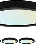 4 Pack 7 Inch LED Flush Mount Ceiling Lights With Dimmable 15W Panels, 3 Color Temp 3000K 4000K 5000K, 900 Lumens, Damp Rated