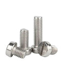 Top Shelf 304 Stainless Steel Machine Screws With Slotted Round Cheese Heads In M2 M2.5 And M3 Hardware Pack, showcasing various sizes.