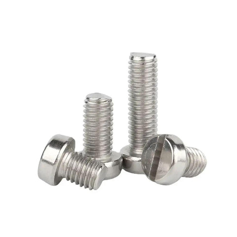 Top Shelf 304 Stainless Steel Machine Screws With Slotted Round Cheese Heads In M2 M2.5 And M3 Hardware Pack, showcasing various sizes.