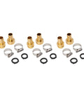 Top Grade Thonlai Garden Hose Repair Kit Durable Aluminum Connectors With Clamps For 3/4 Inch And 5/8 Inch Outdoor Hoses Rust Resistant Steel Hardware 3 Sets To Fix Leaks Fast. Three brass hose repair fittings with clamps and seals