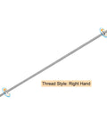 Eight Rock Solid M4 Threaded Rods 18 Inch Long With Hex Nuts And Washers Built Tough From 201 Stainless Steel with right hand thread.